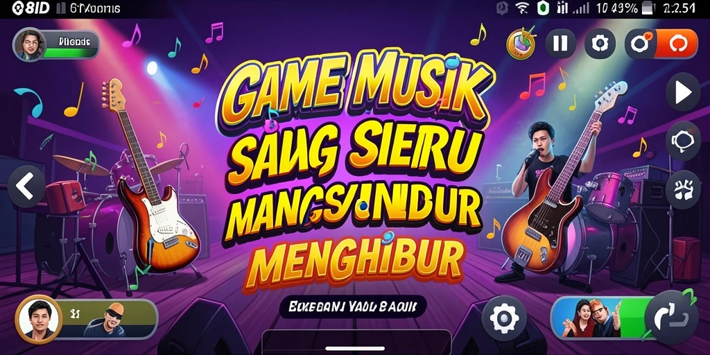 Tampilan gameplay 8ID dengan berbagai lagu menarik.