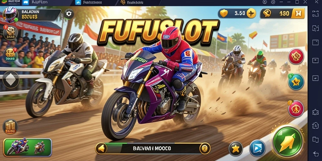 Gameplay menegangkan dari balapan motor FUFUSLOT.