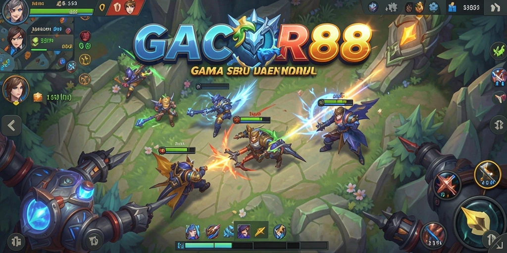 Tampilan menarik dari gameplay GACOR88 di arena pertempuran.