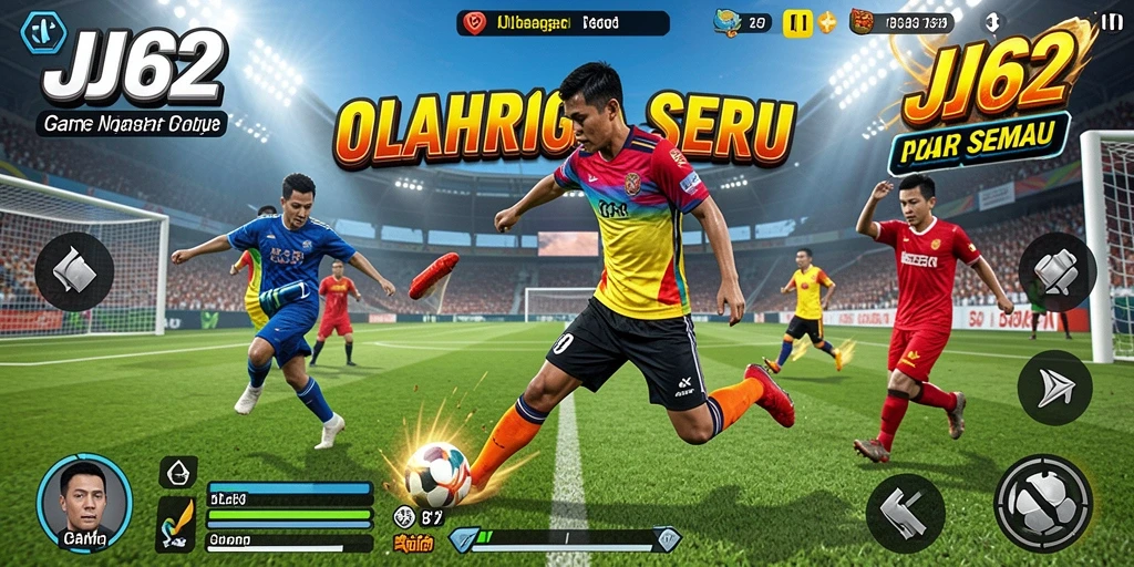 Tampilan gameplay seru dari JJ62 yang memperlihatkan aksi olahraga.