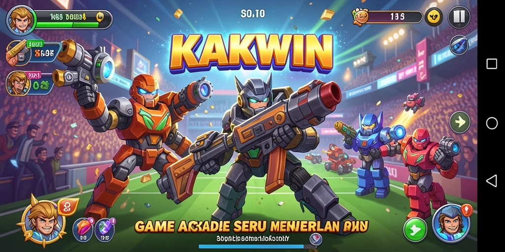 Tampilan gameplay KAKWIN yang menegangkan dan mengasyikkan.