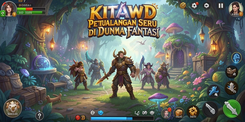 Tampilan gameplay KITAWD yang menakjubkan dan penuh aksi petualangan.