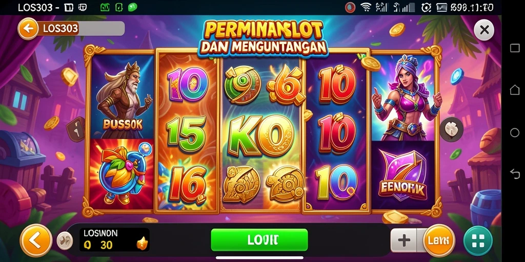 Tampilan gameplay seru dari LOS303 dengan berbagai tema slot.