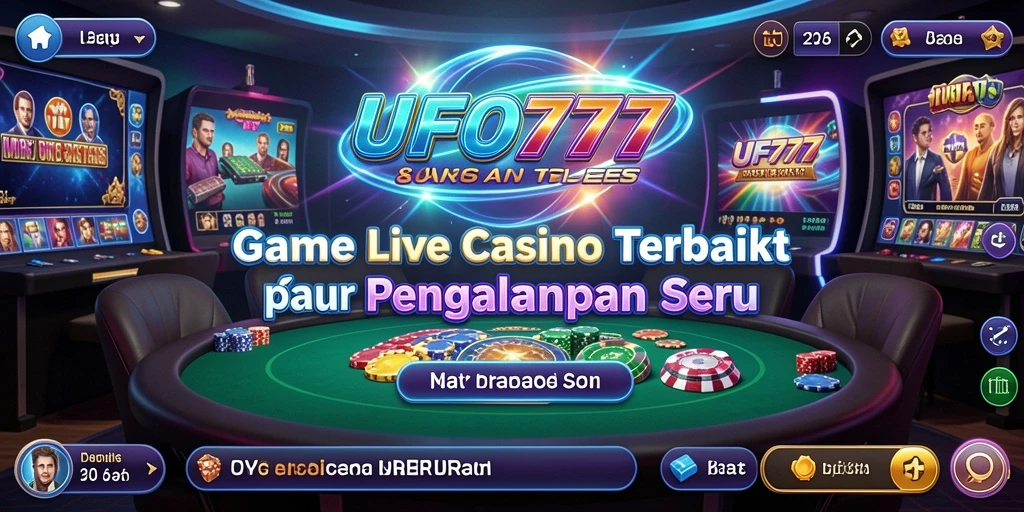 Gameplay seru di UFO777 dengan dealer langsung dan suasana kasino nyata.