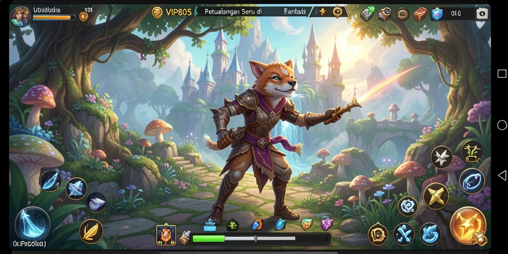 Screenshot menampilkan aksi seru dalam permainan petualangan VIP805.