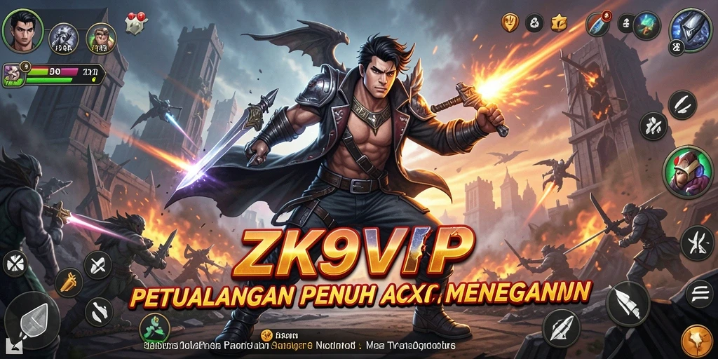 Screenshot ZK9VIP menampilkan aksi seru dalam pertempuran.